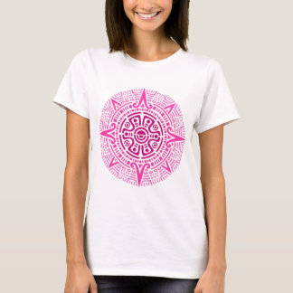 Camiseta Rosa asteca do círculo
