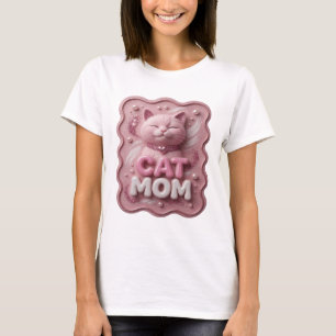 Camiseta Rosa Atraente CAT MOM