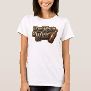 Camiseta Rosa Atraente EU ESTOU COM VONTADE DE VIN
