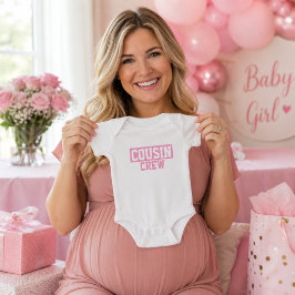 Camiseta Rosa Bebê Prima Tripulação