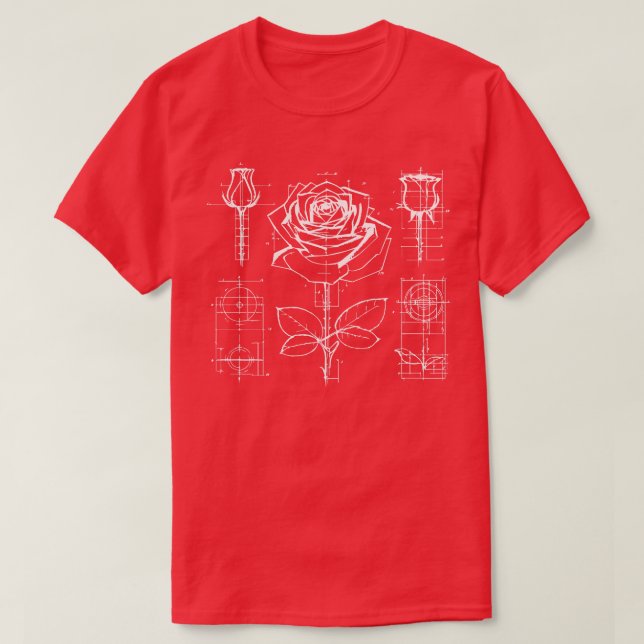 Camiseta rosa blueprint 1 (Frente do Design)