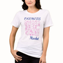 Camiseta Rosa Bonita Frutas do Mercado do Agricult