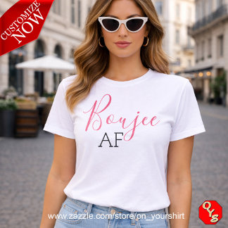 Camiseta Rosa Boujee AF