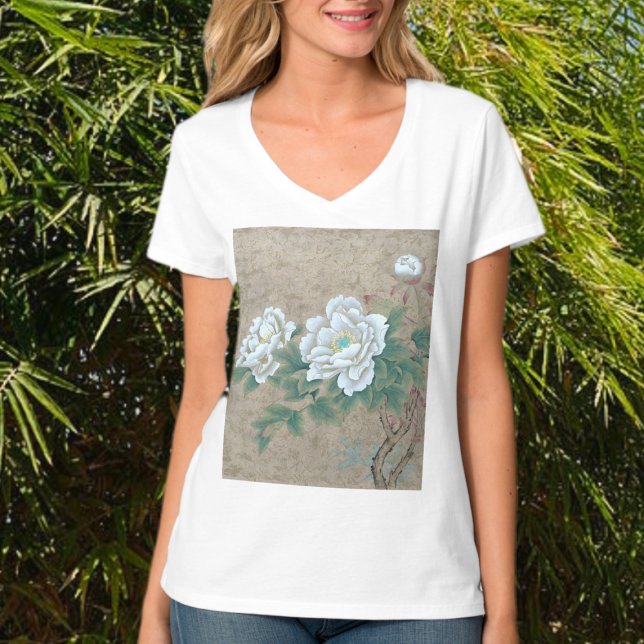 Camiseta Rosa branca (Criador carregado)