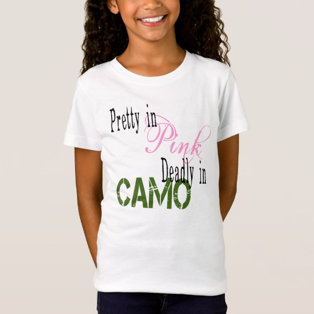 Camiseta Rosa & Camo (Frente)