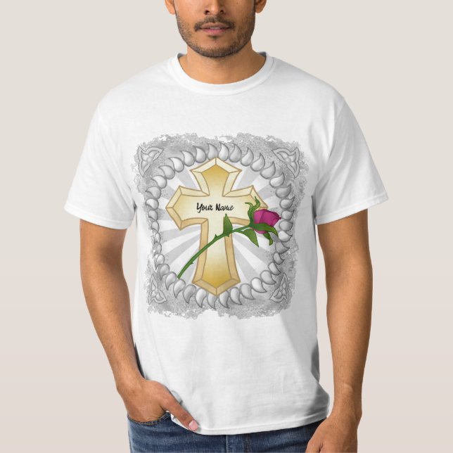 Camiseta Rosa Christian Cross (Frente)
