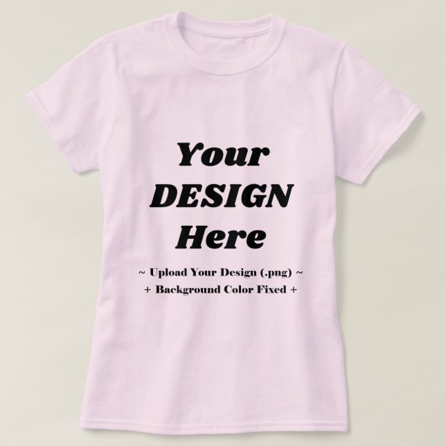 Camiseta Rosa Claro Chic para uma Aparência Leve e (Frente do Design)