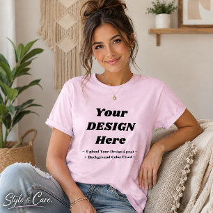 Camiseta Rosa Claro Chic para uma Aparência Leve e