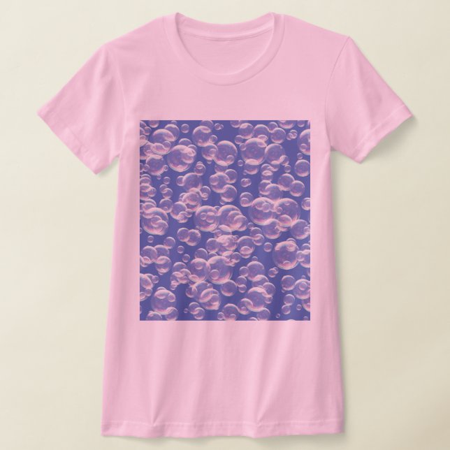 Camiseta Rosa com bolhas azuis (Postura )