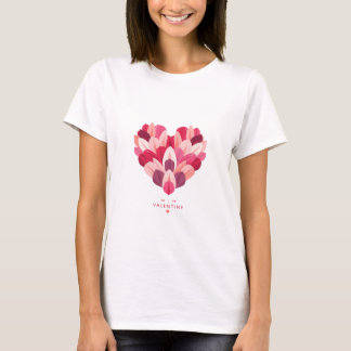 Camiseta Rosa com Coração | Camiseta Gráfica de Am