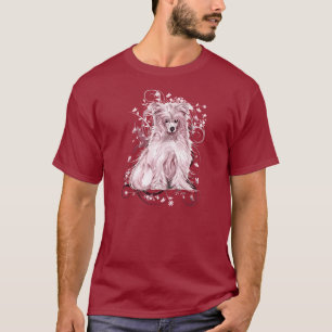 Camiseta Rosa com crista chinês N.B.