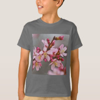 Rosa Contra Um Céu Cinza Flor de Cerejeira Japones