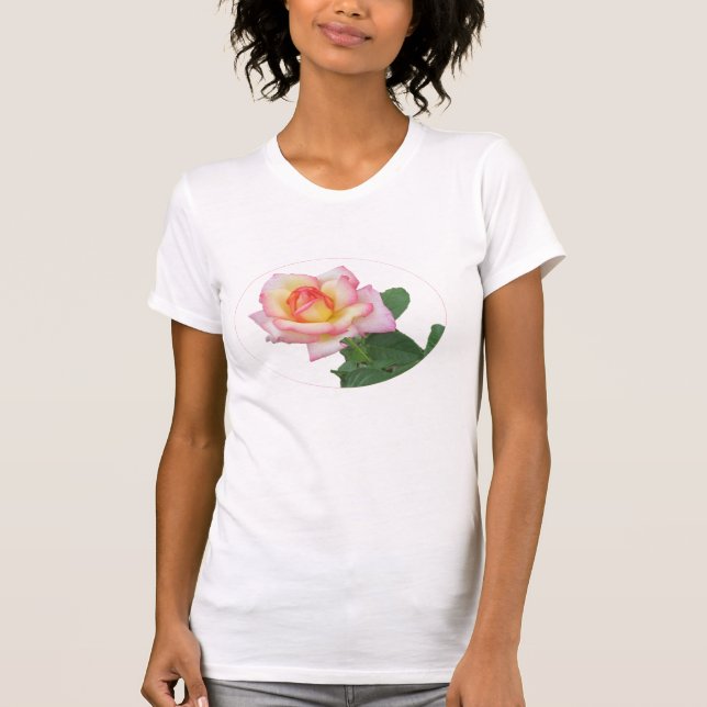 Camiseta Rosa cor-de-rosa duo-tom (Frente)