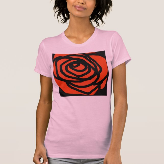 Camiseta Rosa da beleza (Frente)