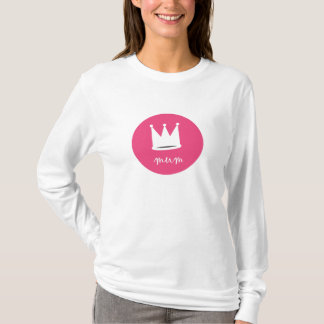 Camiseta rosa da mãe da rainha
