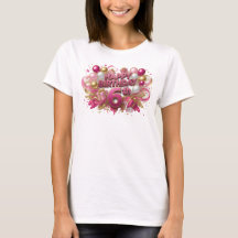 Camiseta rosa de aniversário de 6 anos Statement