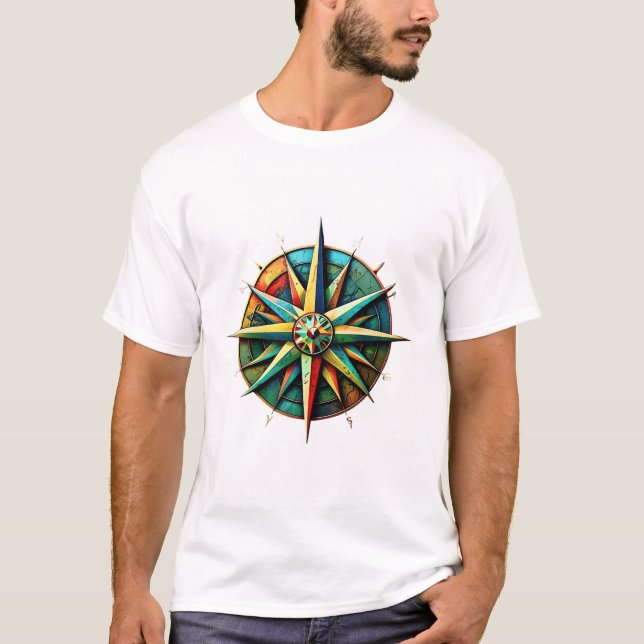 Camiseta Rosa de Compass Náutico Vibrante (Frente)