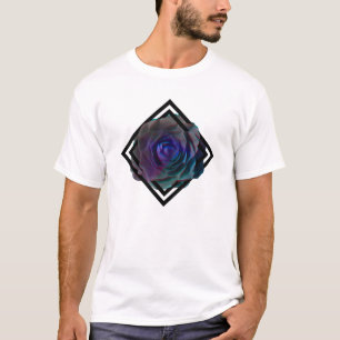 Camiseta Rosa de enquadramento geométrico