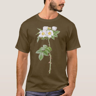 Camiseta Rosa de Flor Branco