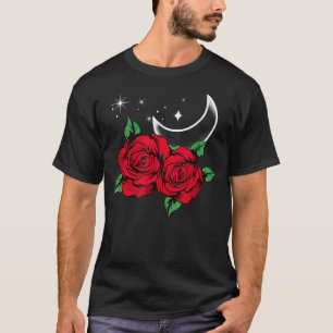 Camiseta Rosa de Flores Botânicas do SkyGardener da Noite d