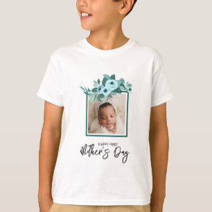 Camiseta Rosa de Greenery do Primeiro Dia das Mães Foto