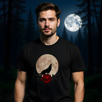 Rosa de Hemorragia em Lua cheia com Lobo