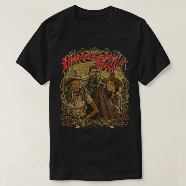 Camiseta Rosa de Honeysuckle 1980 (Frente do Design)
