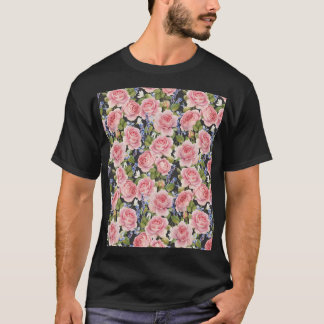 Camiseta Rosa de Inglês Rosa: Dark Watercolor