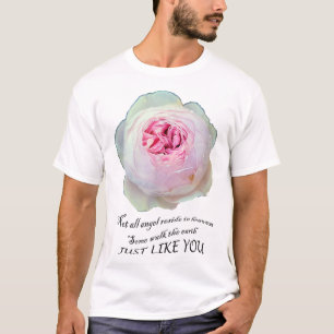 Camiseta Rosa de jardinagem de anjo Rosa do Jardim Inglês
