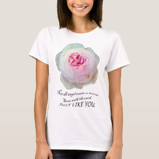 Camiseta Rosa de jardinagem de anjo Rosa do Jardim Inglês