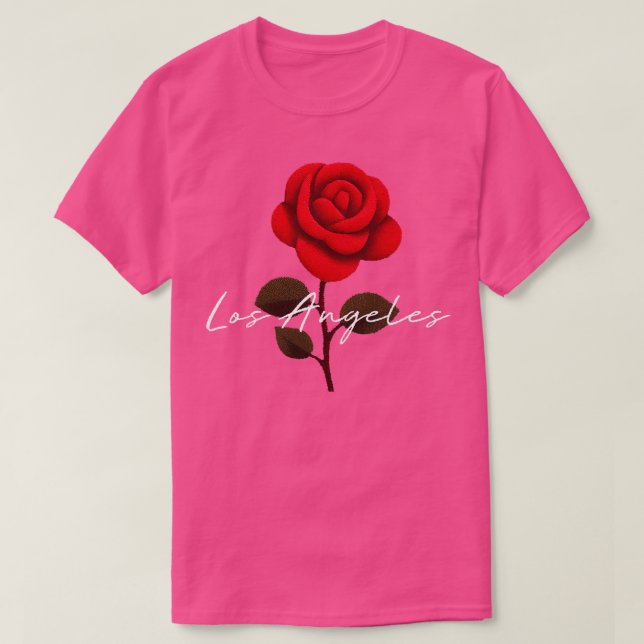 Camiseta Rosa de Los Angeles (Frente do Design)