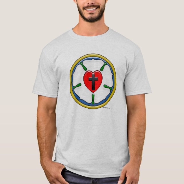 Camiseta Rosa de Lutero com Relevo (Frente)