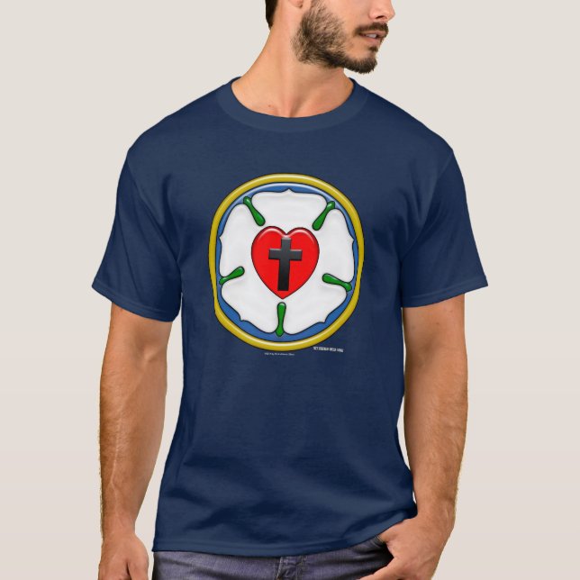 Camiseta Rosa de Lutero com Relevo (Frente)