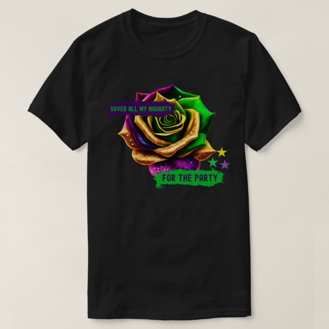 Camiseta Rosa de Parada Verde Roxo (Frente do Design)
