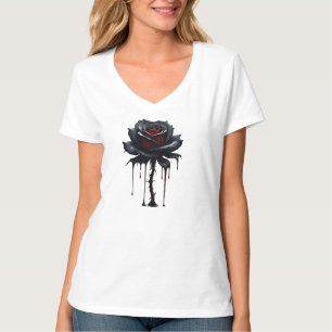 Camiseta Rosa de preto estranho