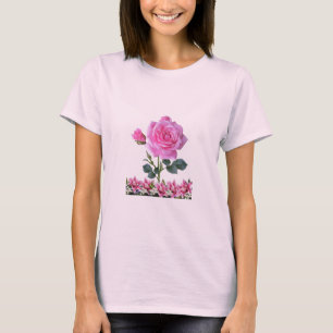 Camiseta Rosa de Sharon Lilly, da Camisa-T feminina do Vale