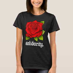 Camiseta Rosa de Solidariedade - A Rosa vermelha de Solidar