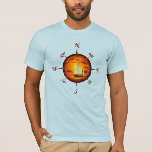 Camiseta Rosa de veleiro e de captura