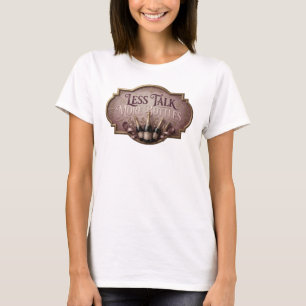 Camiseta Rosa Dinâmico MENOS FALA MAIS GARRAFAS Arte Vestív