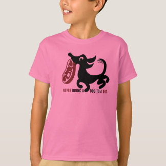Camiseta Rosa do CHURRASCO T do cão