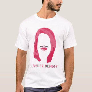 Camiseta rosa do dobrador de género