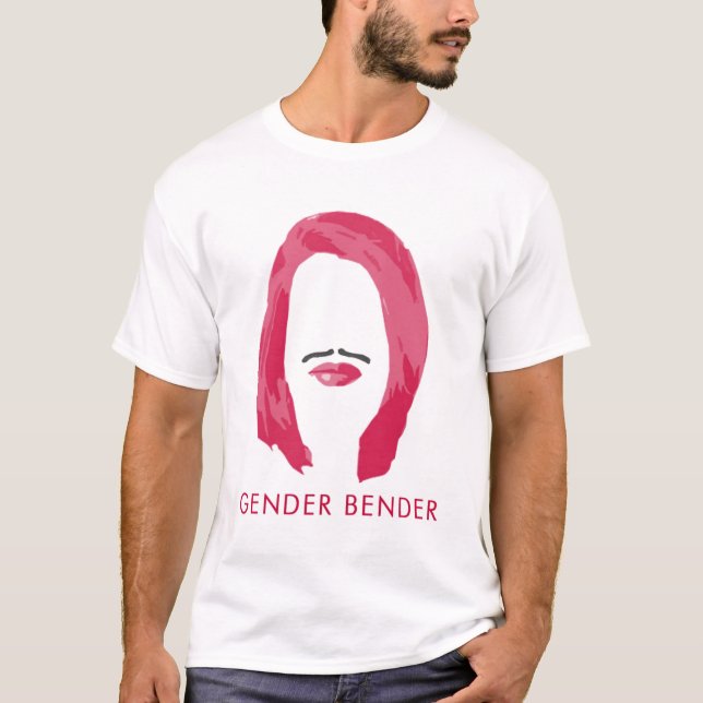 Camiseta rosa do dobrador de género (Frente)