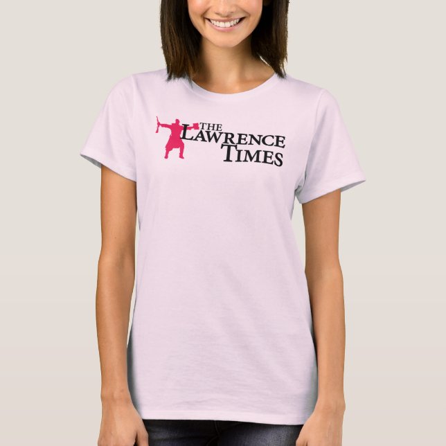 Camiseta rosa do Lawrence Times (Frente)