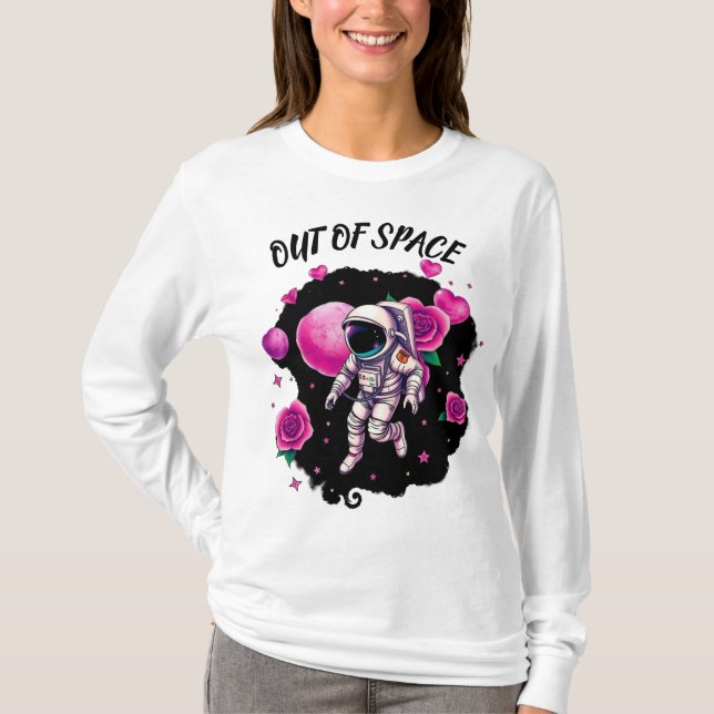 Camiseta Rosa do Namorados astronauta (Frente)