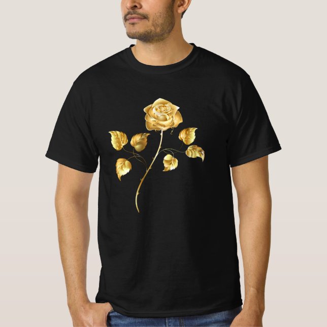 Camiseta rosa do ouro ( rosa dourado ) (Frente)