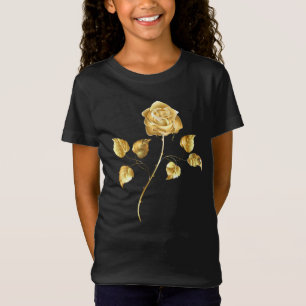 Camiseta rosa do ouro ( rosa dourado )
