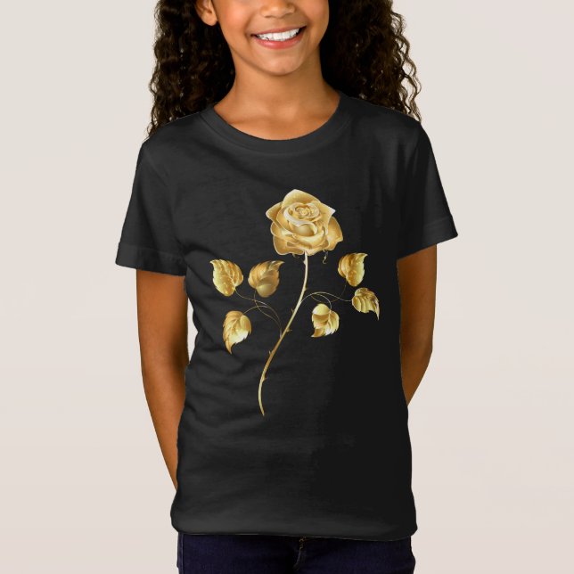 Camiseta rosa do ouro ( rosa dourado ) (Frente)