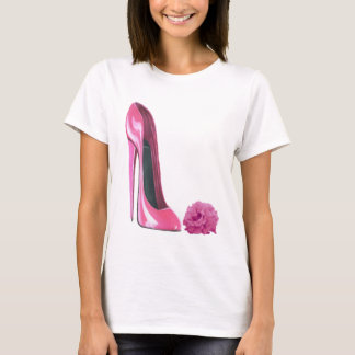 Camiseta Rosa do rosa e calçados cor-de-rosa do estilete