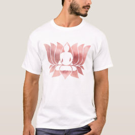 Camiseta Rosa Dourada Textura de Watercolor - Zen de Medita