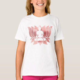 Camiseta Rosa Dourada Textura de Watercolor - Zen de Medita